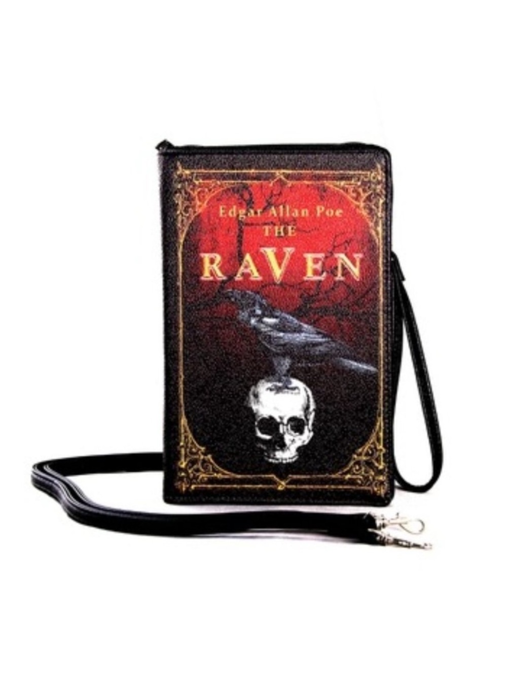 The Raven Crossbody Bag- Black & Red